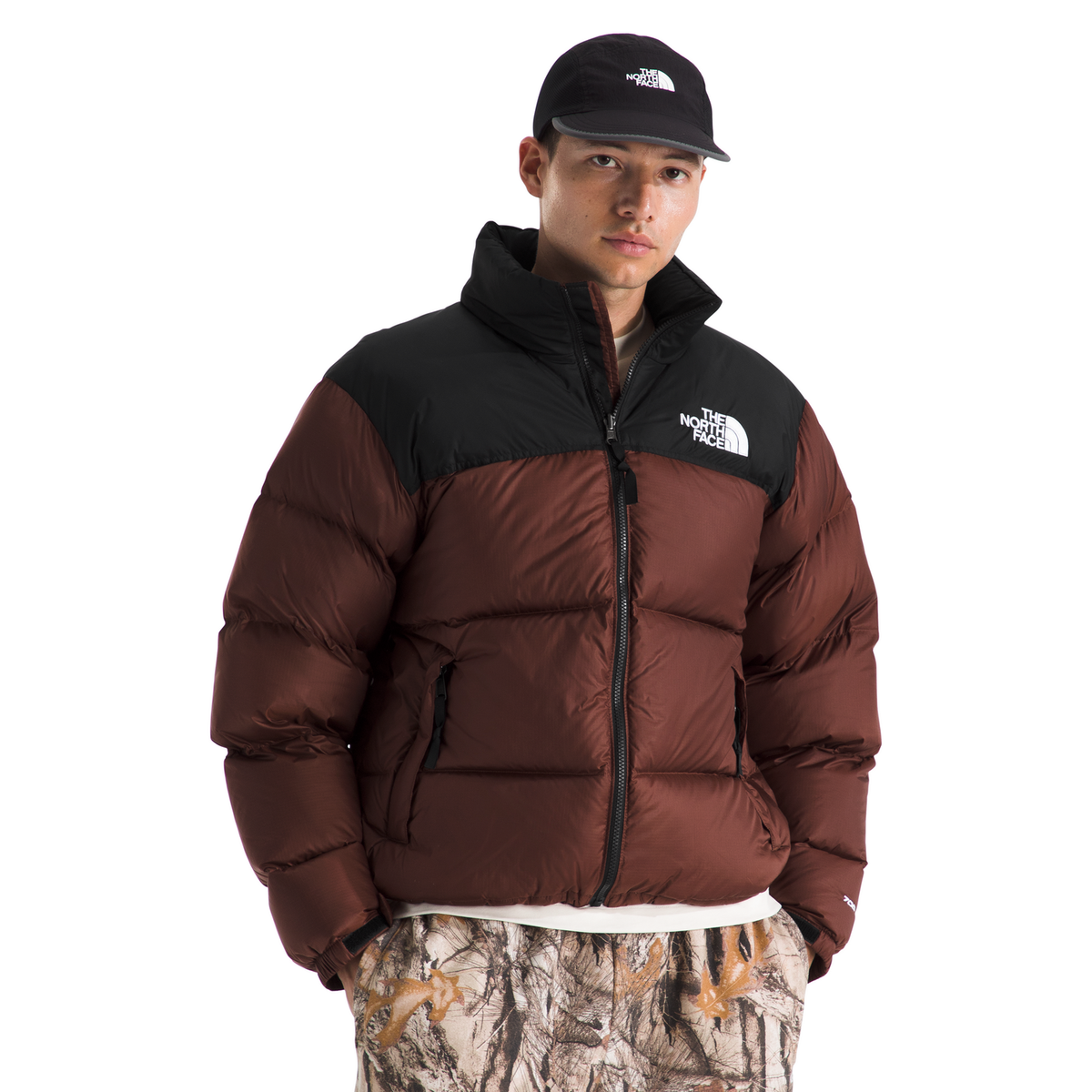The North Face Men's 1996 Retro Nuptse Jacket – Ember Soil/TNF Black