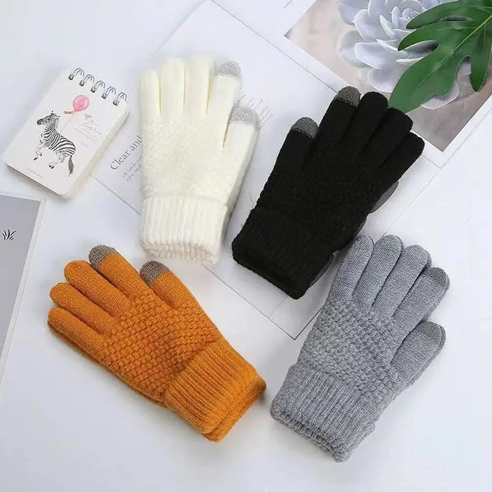 Women's Knitted Thicken Winter Hand Warmer Gloves – 4 Colors