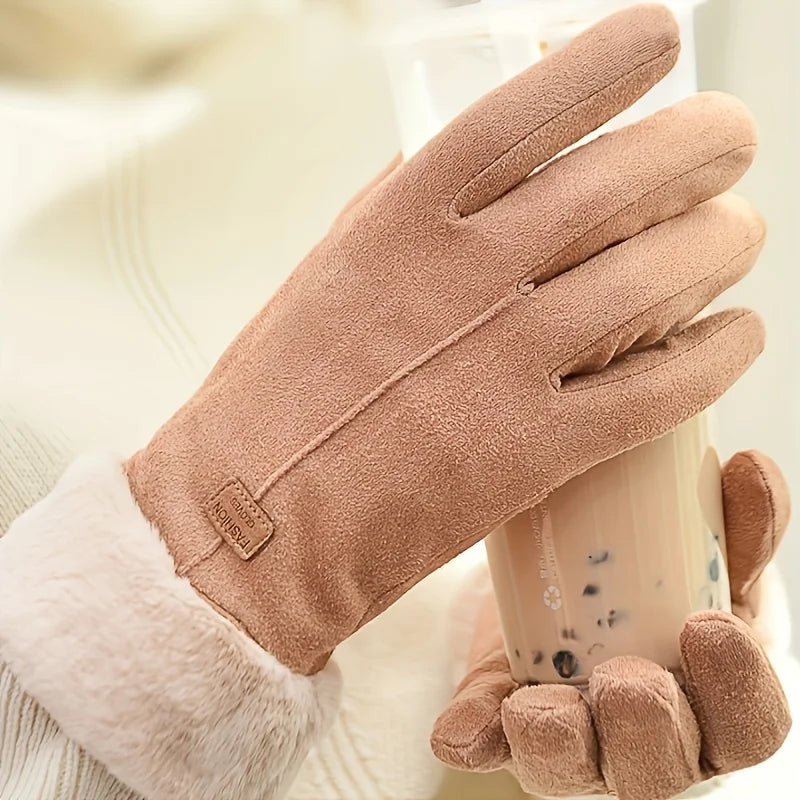 Women's Winter Warm Touchscreen Gloves Plush Lined Thick Outdoor
