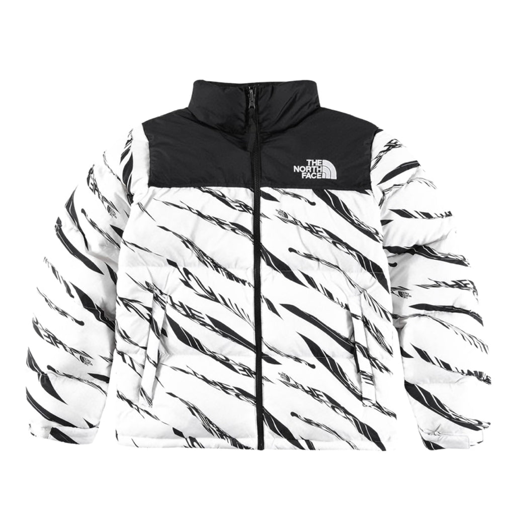 The North Face White/Black Puffer Jacket